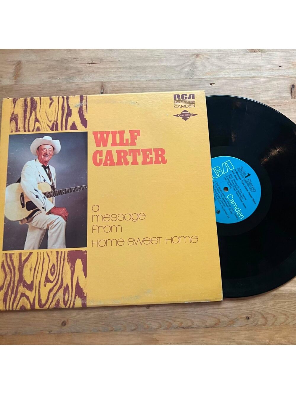 Wilf Carter - A Message from Home Sweet Home 33rpm VG+ VR16
